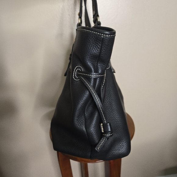 Dooney & Bourke Chiara Large Pebble Black Leather Satchel Shoulder Bag - Picture 5 of 15